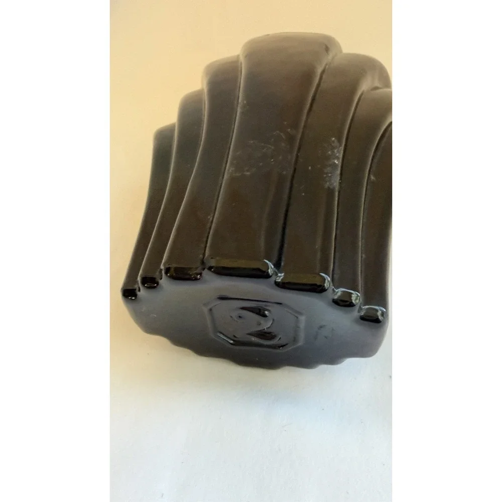 Vintage MCM, Art Deco, Black Ceramic/Porcelain 7